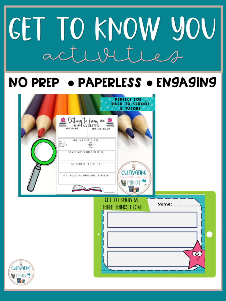 Get To Know You Printable Activities