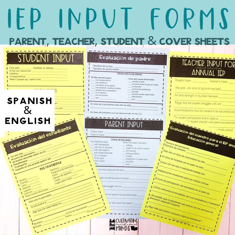 iep forms