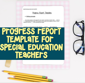 special education progress reports template special ed teachers