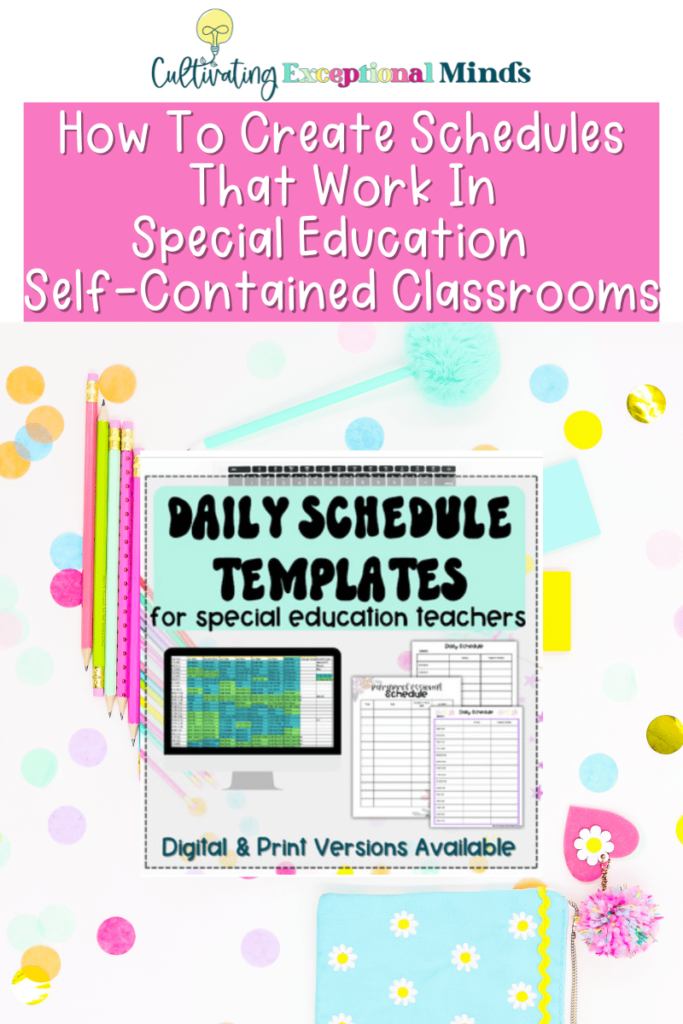 education self contained classrooms visual schedules for special ed