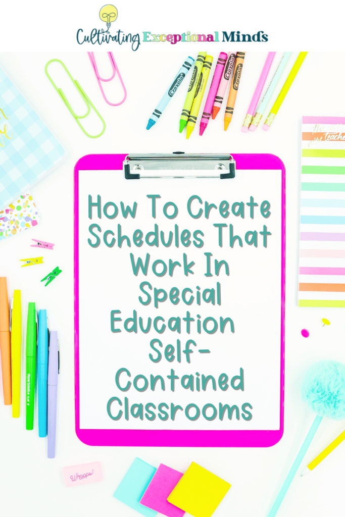 education self contained classrooms visual schedules for special ed