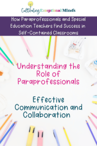 special education teacher paraprofessional special education classroom tips self contained special ed cover