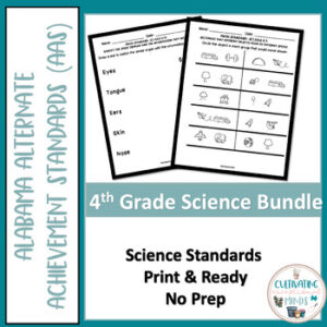Alabama Alternate Standards- Science Fourth Grade