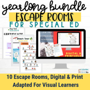 Digital Escape Room for Special Education | Adapted for Sped & Autism | Bundle