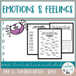 Emotions and Feelings Activities - Spiders |Social Skills Curriculum