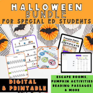 Halloween Special Education Bundle & Autism Classroom | Pumpkin | Adapted