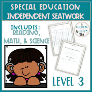 Independent Skill Work for Special Education Students-Level 3