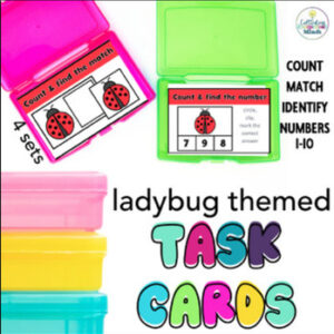 Ladybug Math Task boxes for special education | end of year activities - Image 4
