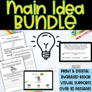 Main Idea And Supporting Details Main Idea Details Main Idea Task