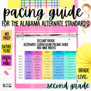 Pacing Guide For New Alabama Alternate Achievement Standards Second Grade aas