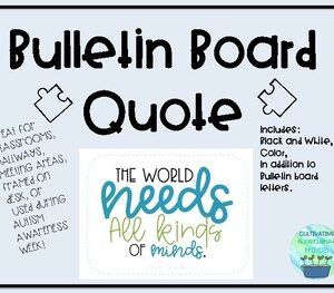 Temple Grandin Quote Poster/ Bulletin Board Set