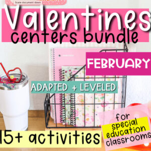 Valentines Day Special Education February Centers Color By Numbers Task Cards