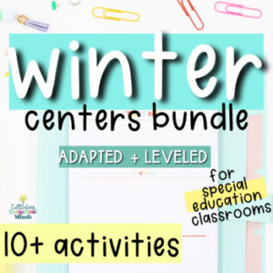 Winter Color By Numbers Special Education Symbols Math Adapted Task Cards