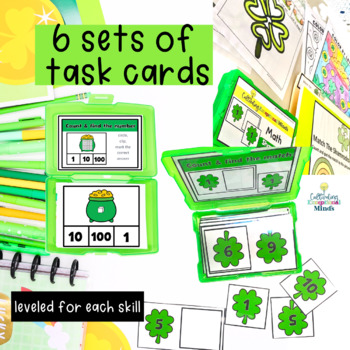 task card boxes Special Education Math Color By Number, Task Cards, ad File Folders for St. Patricks Day is a comprehensive product designed to provide educators with six activities to engage and educate their students. The kit includes 6 activities in the form of color by number activities.