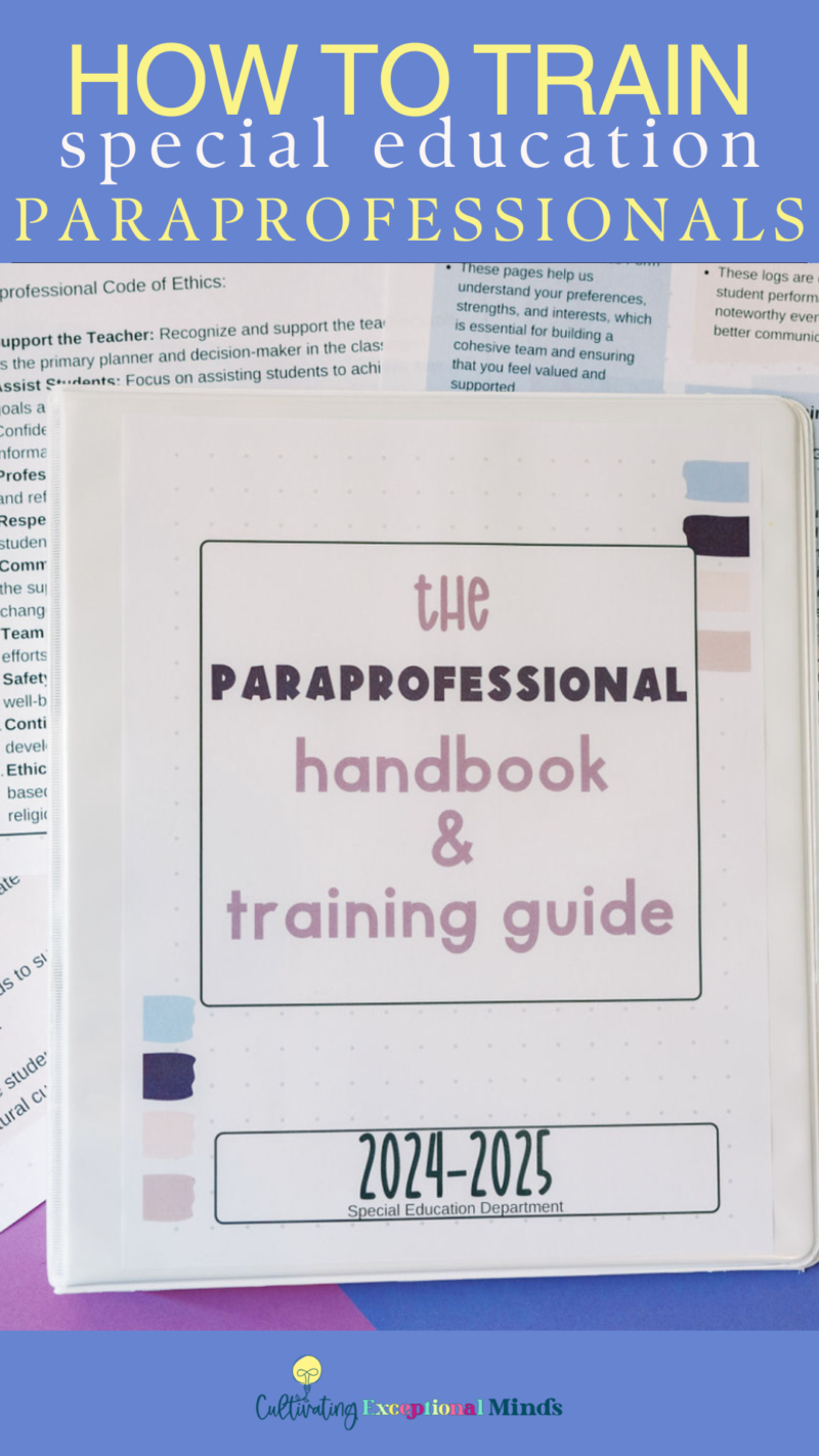 How to Train a Paraprofessional as a Special Education Teacher ...